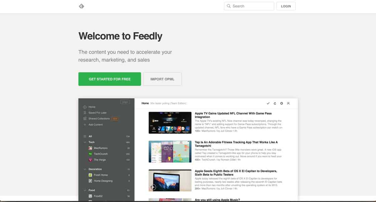 GoWP Productivity Tool 5 Feedly