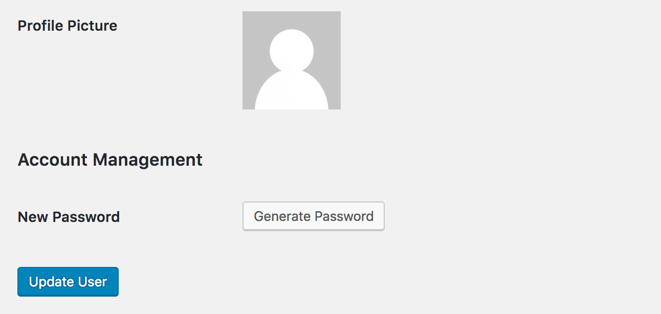 Generate a new password using WordPress.