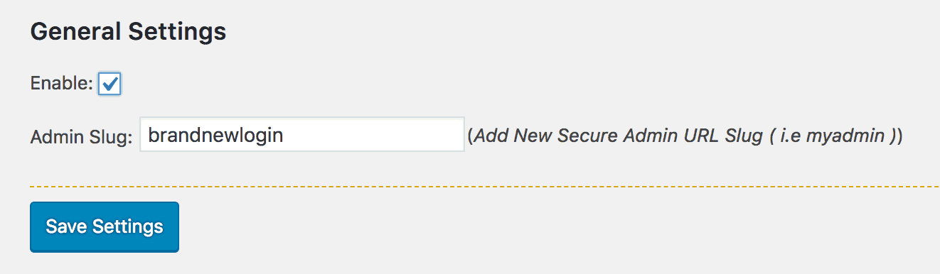 Changing the URL for the WordPress login page.