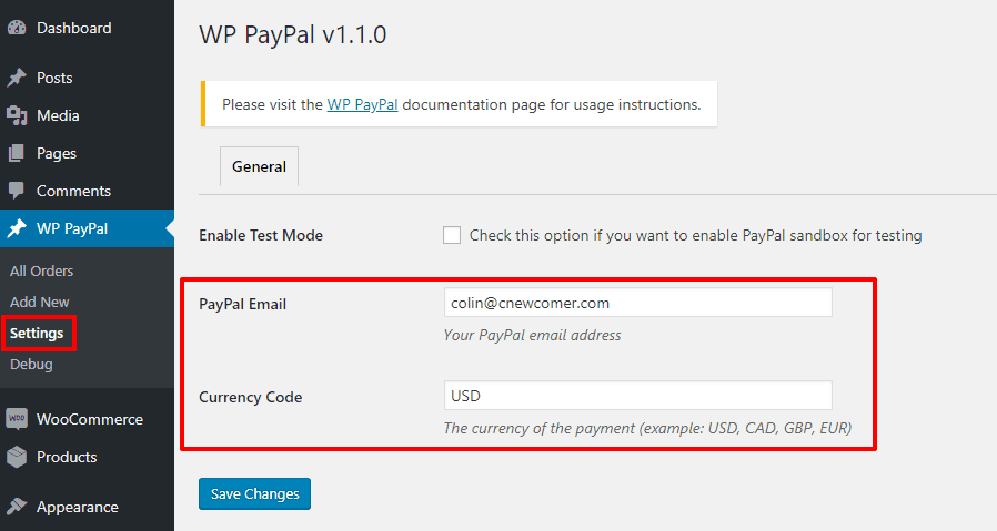 WordPress PayPal Plugin
