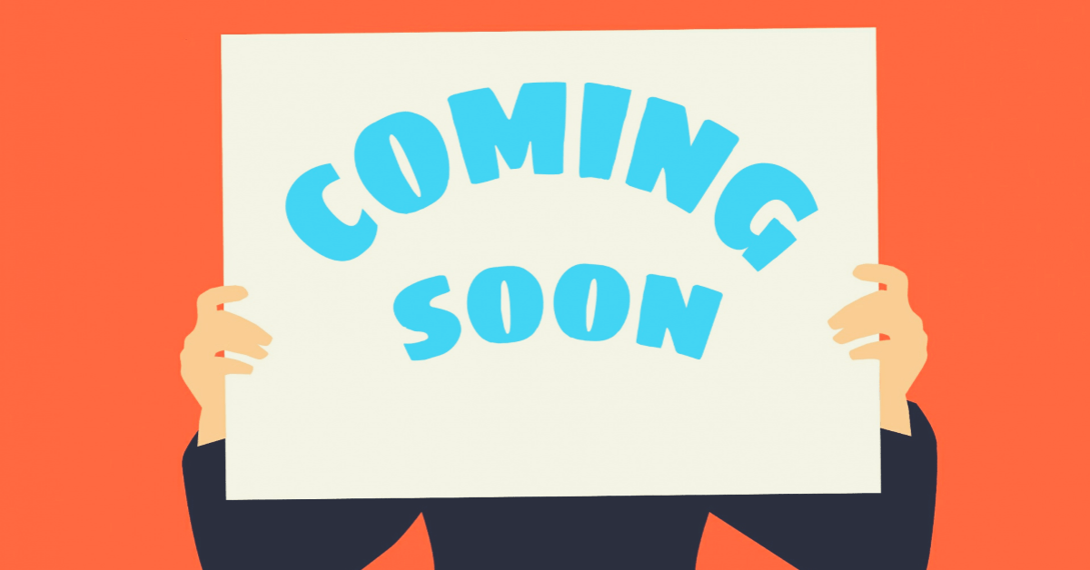 A sign reading 'Coming soon'.