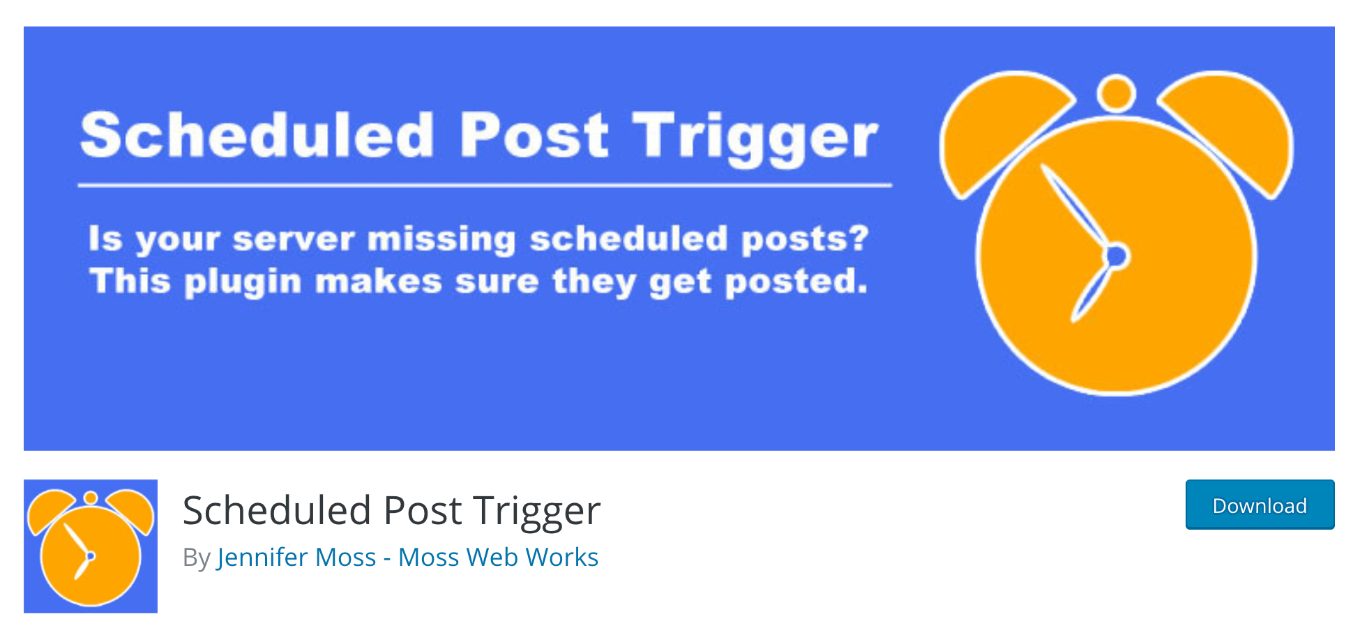 The Scheduled Post Trigger plugin.