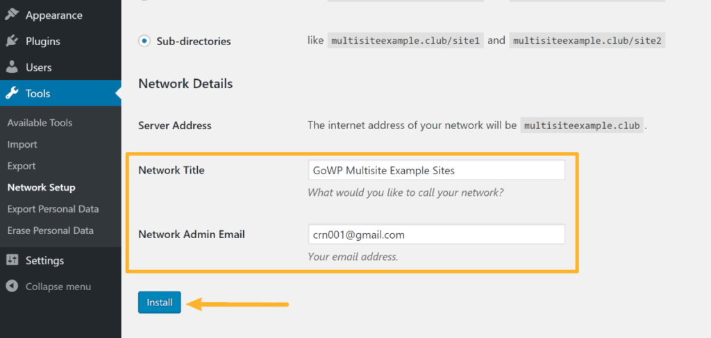 network details