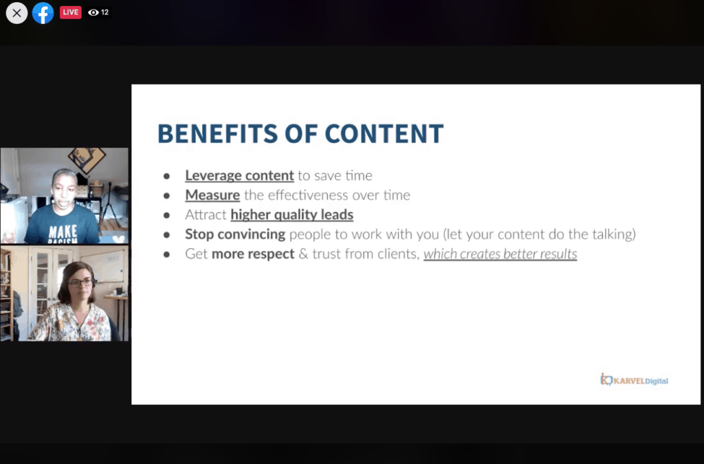 benefits of content workshop