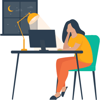 working late