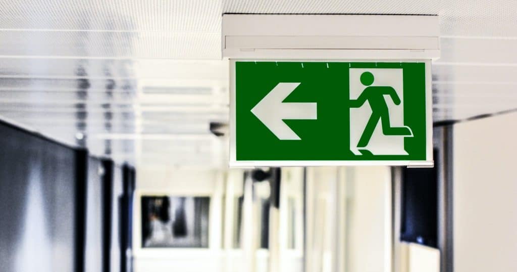 Emergency exit image.