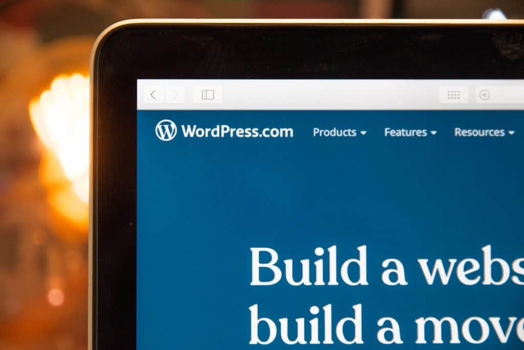 Wordpress.com homepage.