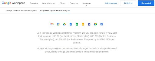 Google Workspace Referral Program lets brand advocates earn up to $2300 per domain in exchange for successfully recommending their business. 