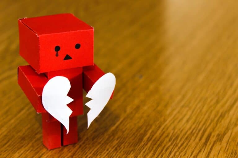 robot with a broken heart