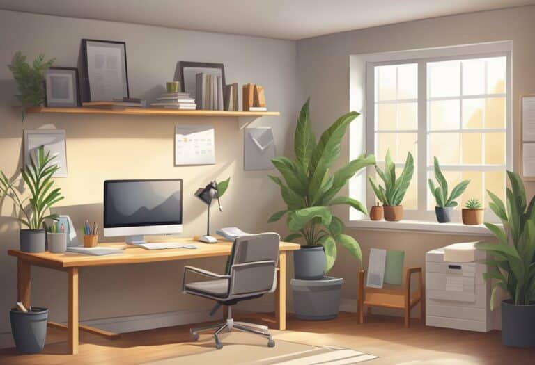 illustration of an empty office